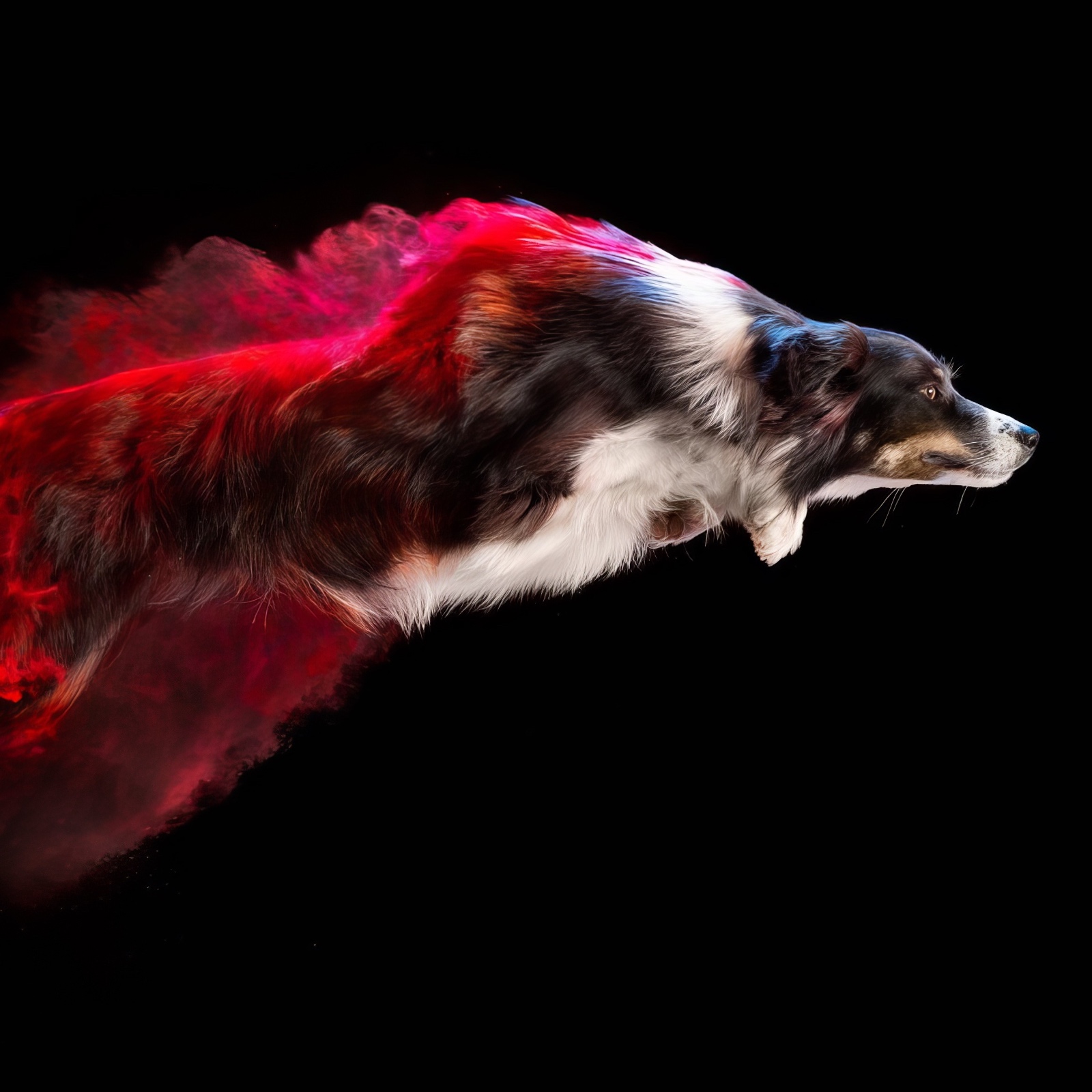 A dog leaping